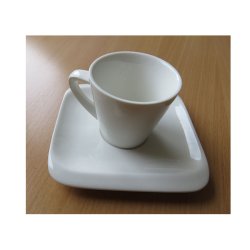 Šoljica za espresso 80cc sa tacnom 11,5x11,5 cm