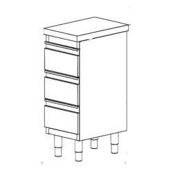 Ormarić sa fiokama Linea Cucina 400x600x850h mm