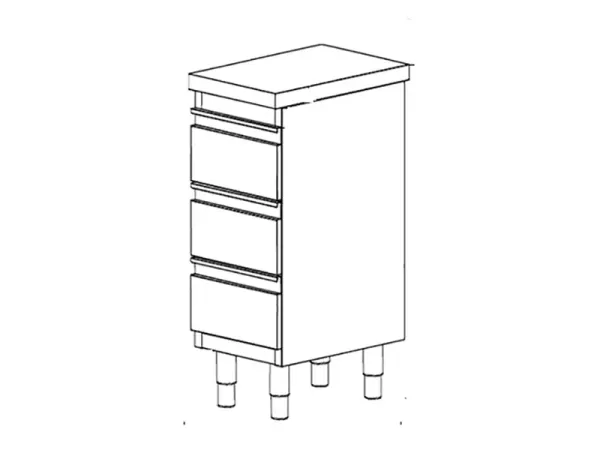 Ormarić sa fiokama Linea Cucina 400x700x850h mm